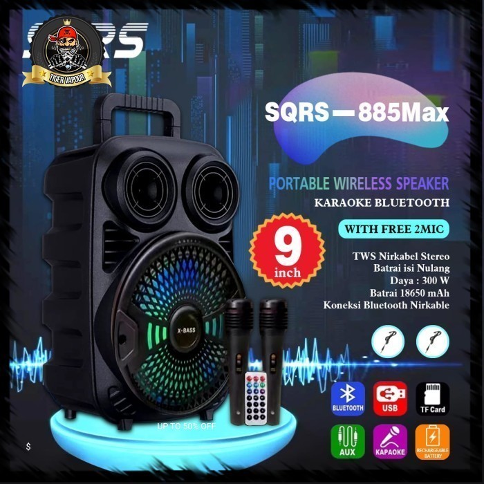 Sqrs-885 Speaker Bluetooth Plus C Karaoke Speaker Sqrs885