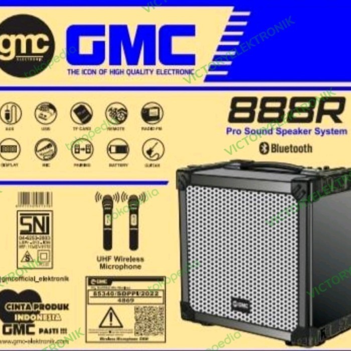 Speaker 8Inch Portable Karaoke Gmc 888R