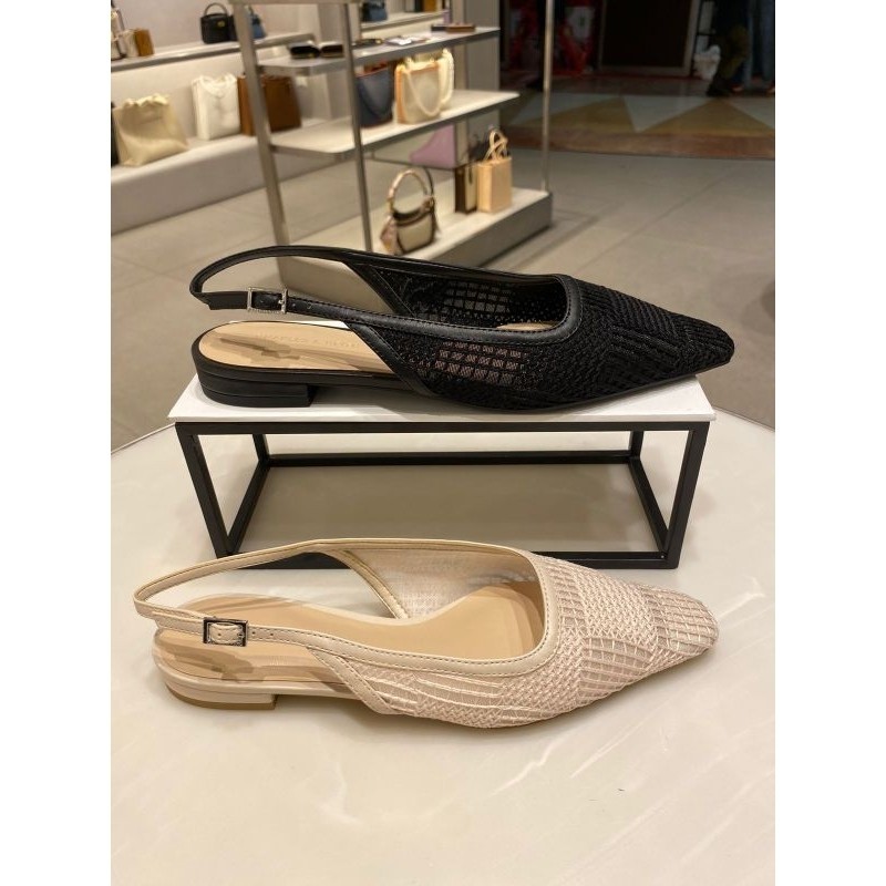 #1-70381035 Mesh Woven - Jast[p] CK ORIGINAL COUNTER FLATSHOES FLAT SLINGBACK STORE AUTHENTIC ASLI M