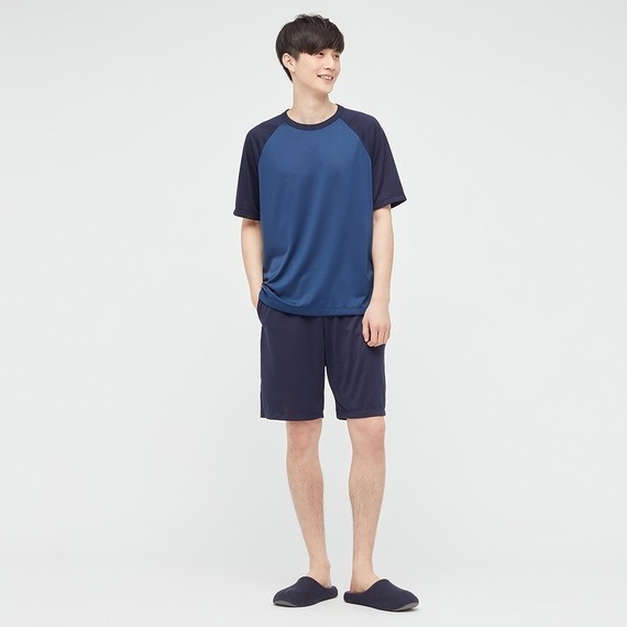 Airism Mesh Crew Ne Set Kaos Celana Pria Piyama Tidur