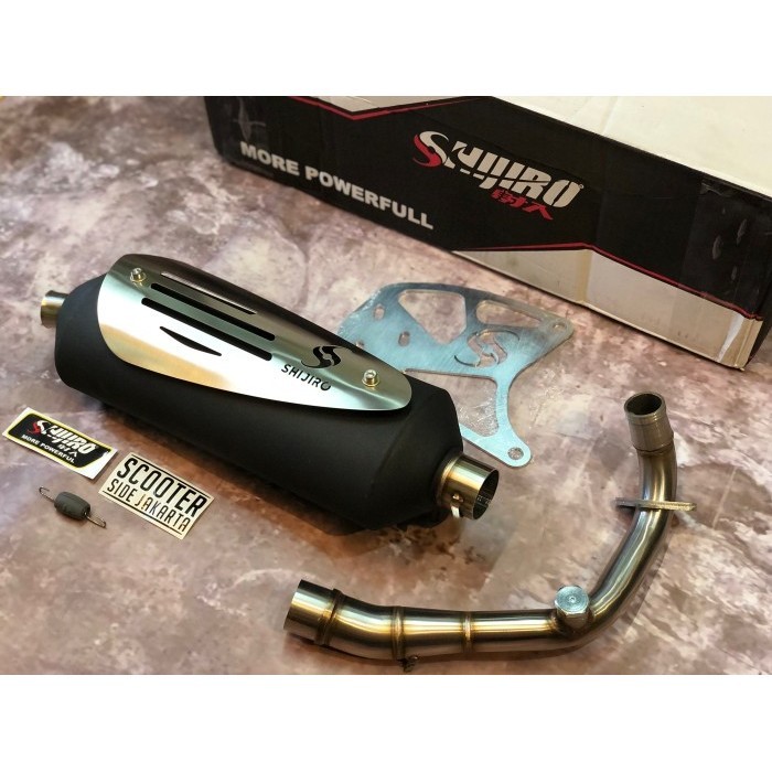 Knalpot Standar Racing Vespa Matic Lx 2V S 2V Shijiro