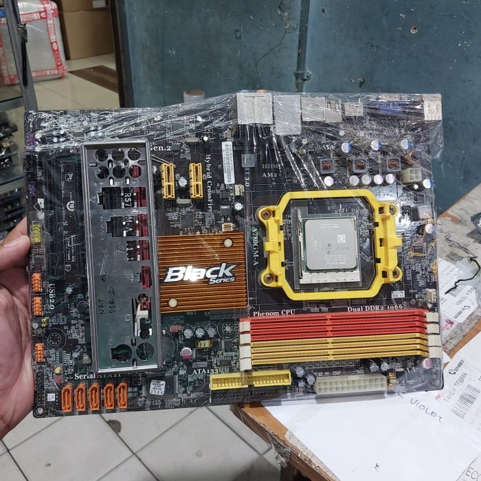 MAINBOARD MOTHERBOARD AMD ECS A780GM-A BLACK SERIES SOCKET AM2 HDMI TERMURAH TERLARIS