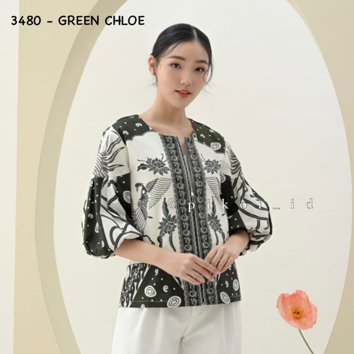 Atasan Batik Wanita Jumbo Lengan Panjang / Outer Batik Lengan Balon