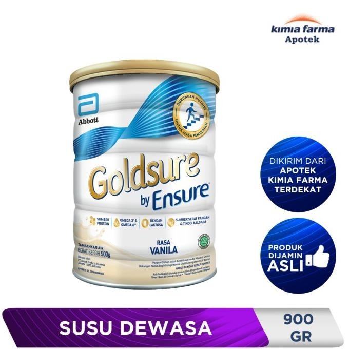 

GOLDSURE BY ENSURE VANILA 900 GRAM / SUSU DEWASA / KIMIA FARMA