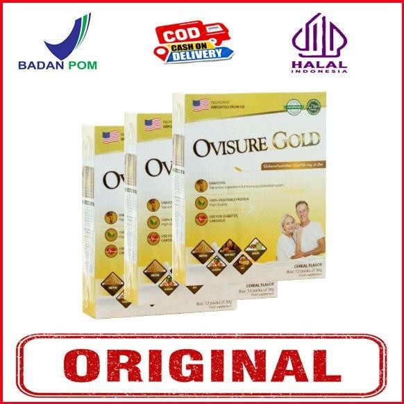 

PRODUK TERBARU 2 KOTAK OVISURE GOLD SUSU OBAT VITAMIN TULANG DAN SENDI SYARAF KEJEPIT KERAM ORINAL