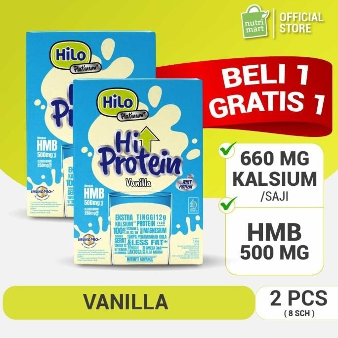 

Twin Pack - HiLo Platinum + HMB 8 Sachet - Susu Tinggi Protein