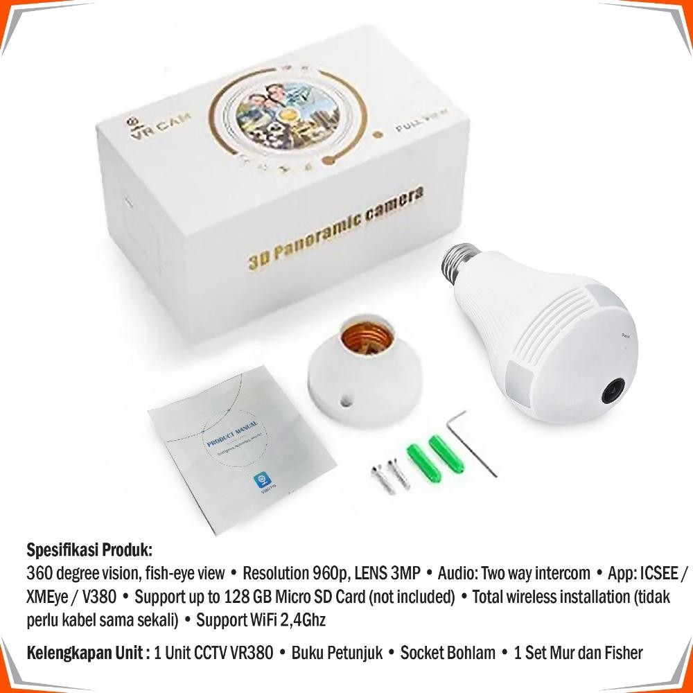 Flash Sale Kamera Cctv Lampu Bohlam Vr380 Fish Eye As77