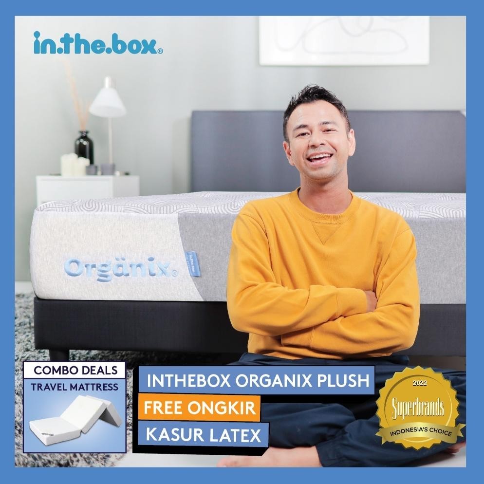 INTHEBOX - Bundle Kasur Latex Organix Plush + Travel mattress - Ukuran kasur 90x200, 100x200, 120x20