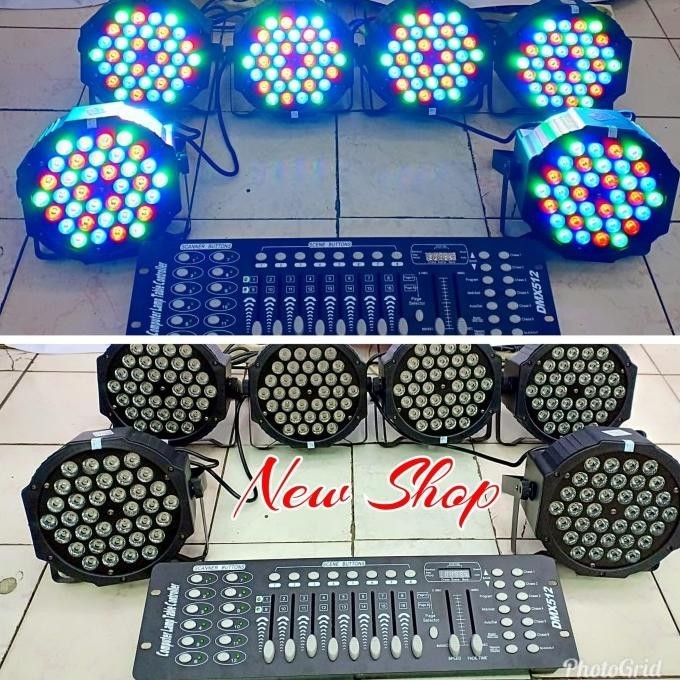 paket 6 buah Parled redsun 36*3w RGB+mixer lighting DMX 512