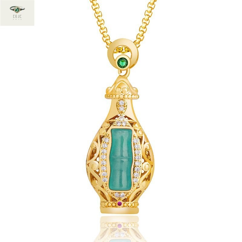 （Dengan Sertifikat）（ytucsydw3o）AlamiaLiontin Kalung Wanita Liontin Giok Batu Giok Liontin Batu Giok 