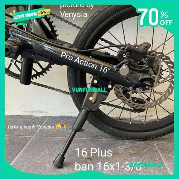 JAGANG JAGRAK STANDAR SAMPING SEPEDA LIPAT 16 18 20 PLUS 2 BAUT BAHAN BERKUALITAS 