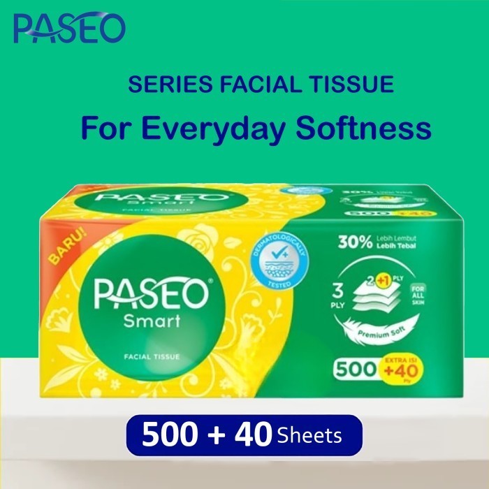 

TISSUE PASEO SMART 3 PLY ISI 540 SHEETS EDISI BARU