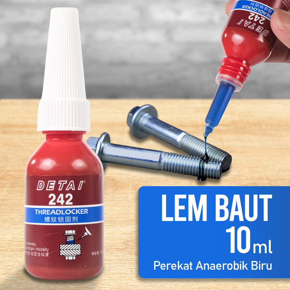 

DETAI Lem Baut Multifungsi Blue Threadlocker Anaerobic Glue 10ml