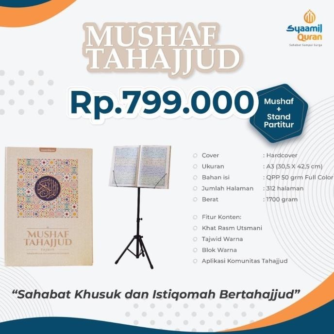 

Alquran Tajwid Mushaf Tahajjud A3 Jumbo, Quran Shalat, Al-Quran Lansia