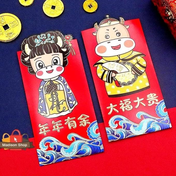 

OLH - HX013 Angpao Panjang 3D Raja Ratu Ampao Kerbau 2021 Ampau Panjang Gift TERLARIS
