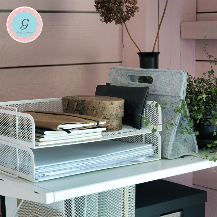 

Rak file susun 2 tingkat tempat surat organizer meja kerja belajar perlengkapan kantor