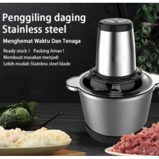 Blender Daging Stainless Jumbo Chopper Blender Elektrik Penggiling