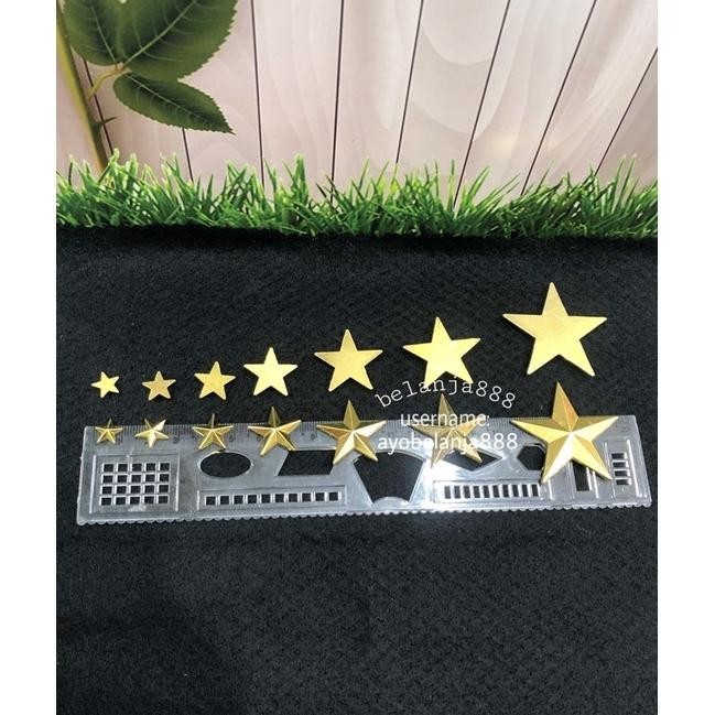 Pin bintang/bintang logam warna emas murah satuan