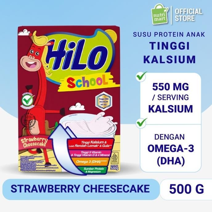 

HiLo School Strawberry Cheesecake 500gr- Susu Tinggi Kalsium