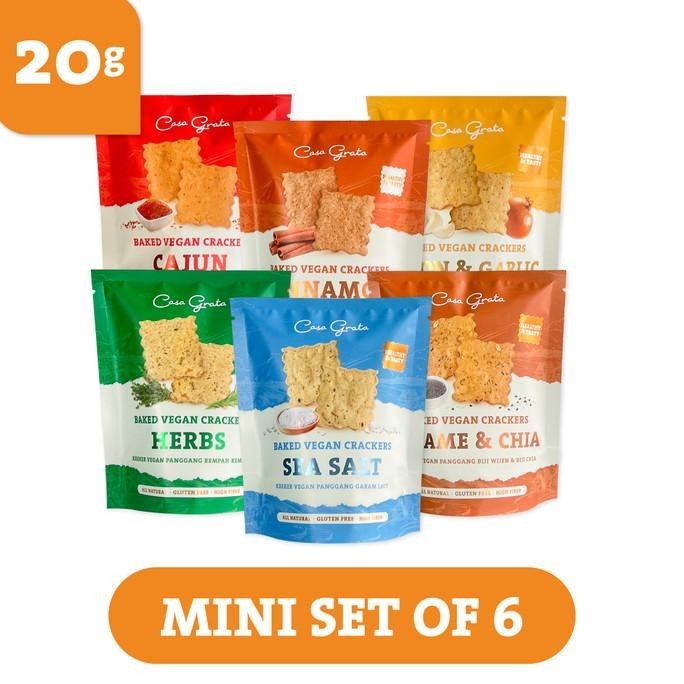 

Mini 6 Packs - 20gr (6 Casa Grata Crackers - choose your own flavor)