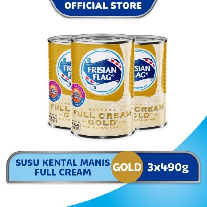 

Frisian Flag Bendera Susu Kental Manis Full Cream Gold 490g [3 pcs]