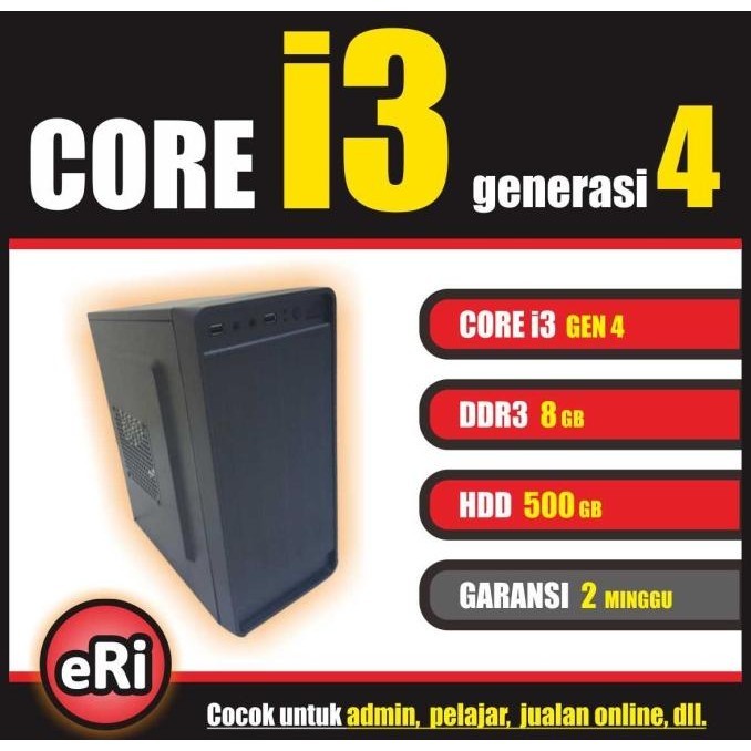 Pc Cpu Komputer Rakitan Siap Pakai - Admin Office Kantor Unbk Sekolah