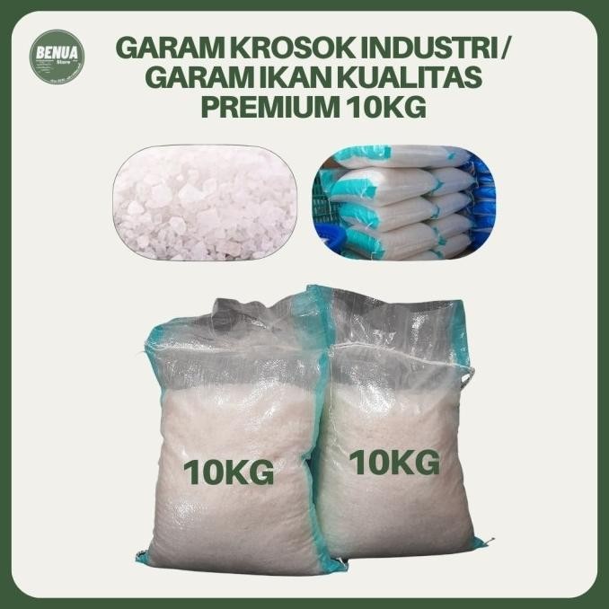 

Garam Ikan Karungan 10kg / Garam Kasar Krosok Kristal Lokal Premium