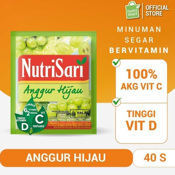 

NutriSari Anggur Hijau (40 Sch) - Minuman Buah Vitamin C Vitamin D