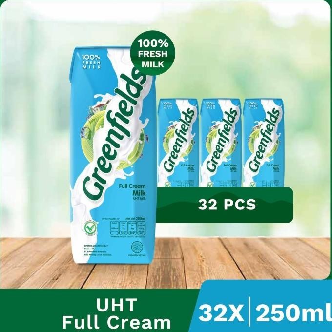 

[LEBIH HEMAT] Susu Greenfields UHT Full Cream 250ml x 1 Karton