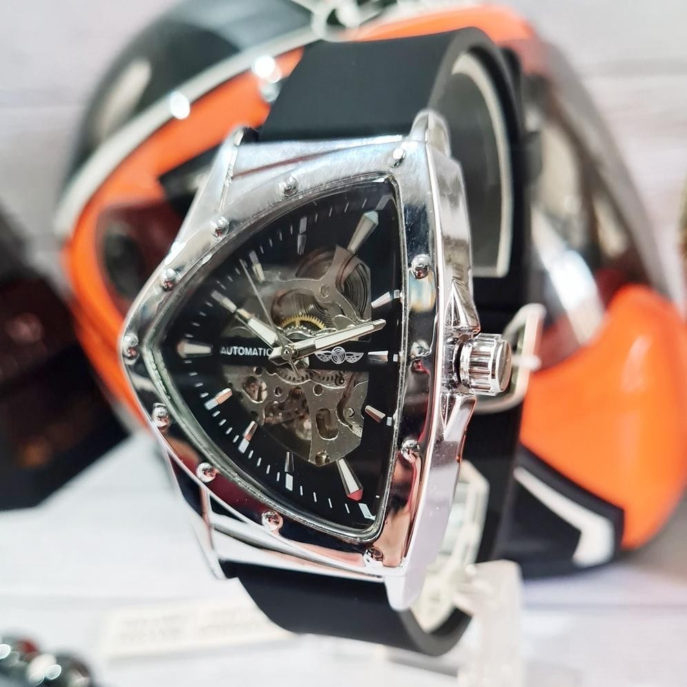 CR - Jam Tangan Pria Wanita Uni Original T-WINNER Anima Automatic Otomatis Mechanical Mekanik Karet 