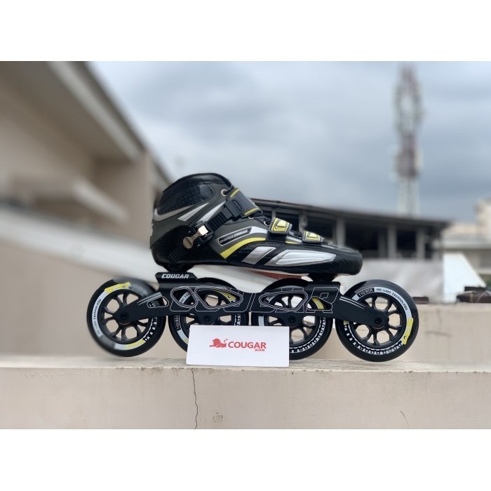 SEPATU RODA SPEED COUGAR SR7 BLACK YELLOW ORIGINAL BEST QUALITY
