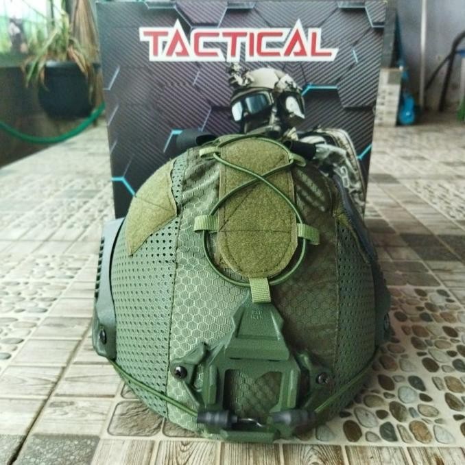 Helm Tactical Mich 2001 Cover Hijau