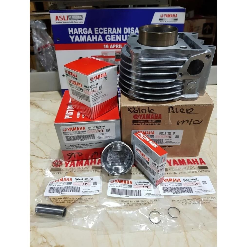 BLOK SEHER BORING PISTON KIT NOUVO MIO SMILE SPORTY ASLI ORI YAMAHA