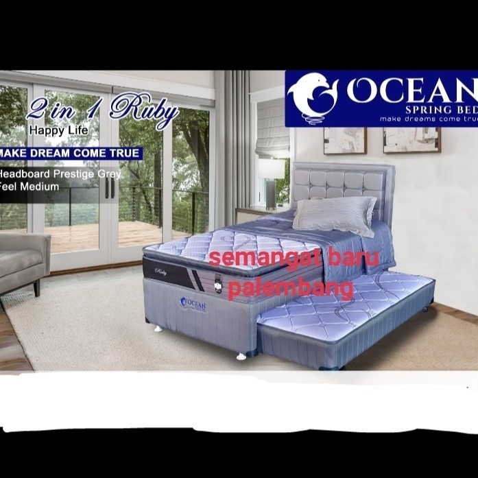 Ready stock] Springbed Sorong ocean 3in1 Ruby spring bed dorong anak kasur matras