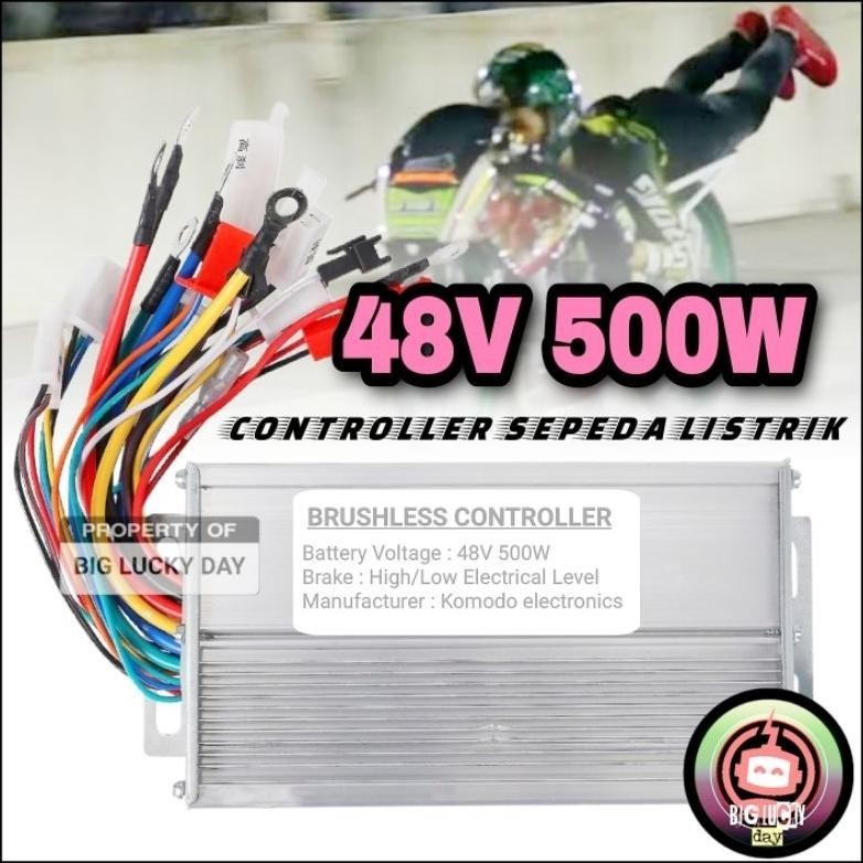 CONTROLLER SEPEDA LISTRIK UNIVERSAL 48V 500W KONTROLER CONTROLER 48VOLT 500WATT MODUL BOX MESIN PENG