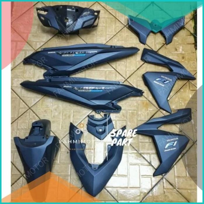 fullset body halus Honda Vario 125 150 LED 2016-2017 biru doff emblem