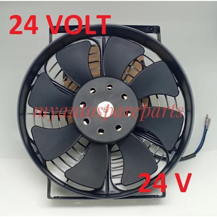24 VOLT Extra Fan AC Mobil Universal 10 inci 24 VOLT extrafan rangka besi