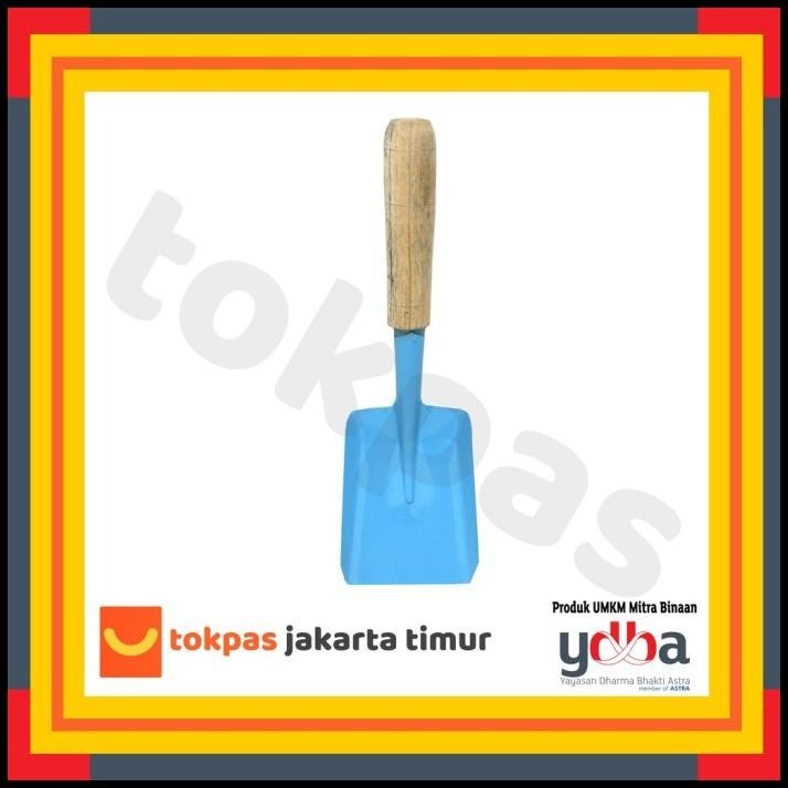 SEKOP MINI TANAMAN UJUNG RATA GAGANG KAYU ALAT GALI TANAH TAMAN