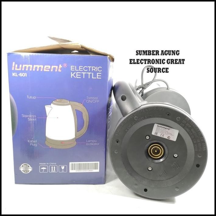 LUMMENT KL601 ELECTRIC KETTLE TEKO LISTRIK 2L OTOMATIS MATI STAINLESS