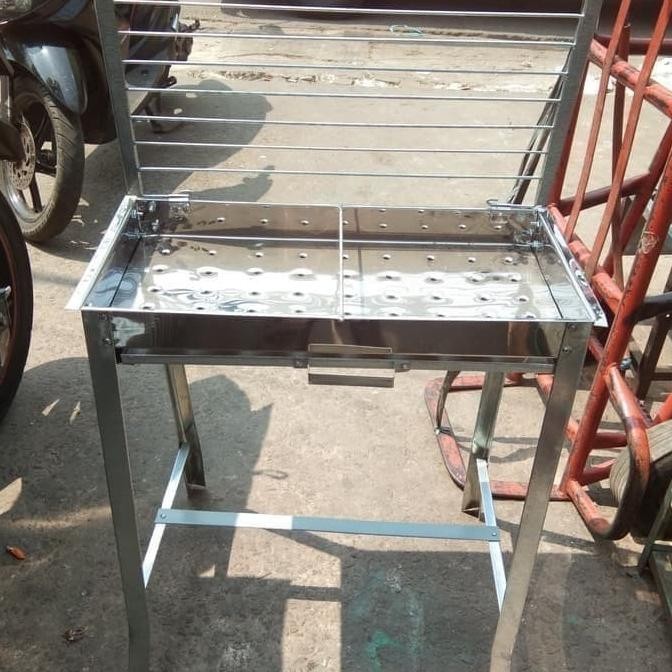 Bakaran Arang Stainless Steel / Panggangan Ayam,sate,ikan LN