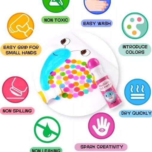 

Superdots Markers Spidol Dot Marker Anak Washable Non-Toxic