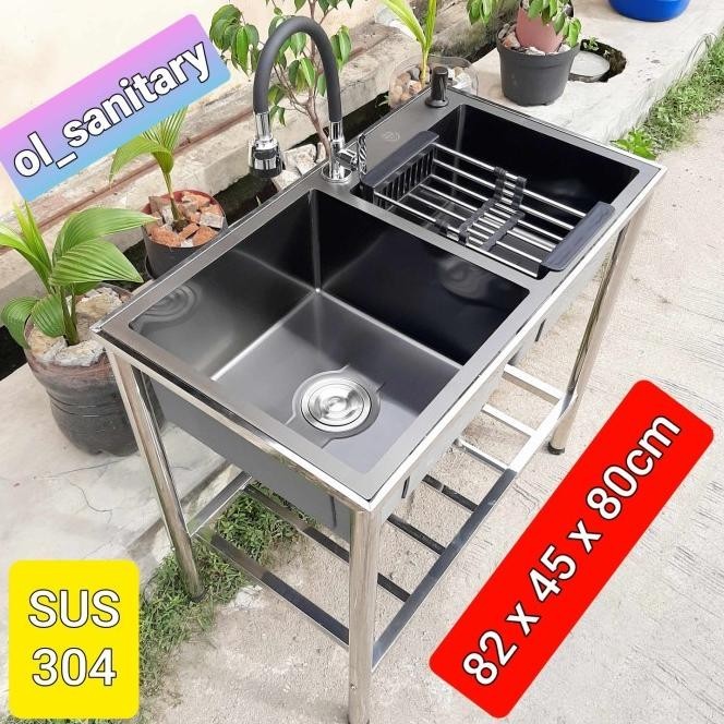 Bak Cuci Piring Kitchen Sink Portable Tempat Cuci Piring Sink Hitam