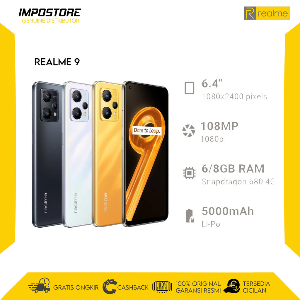 REALME 9 - 8/128GB - SNAPDRAGON 680 - REPACK