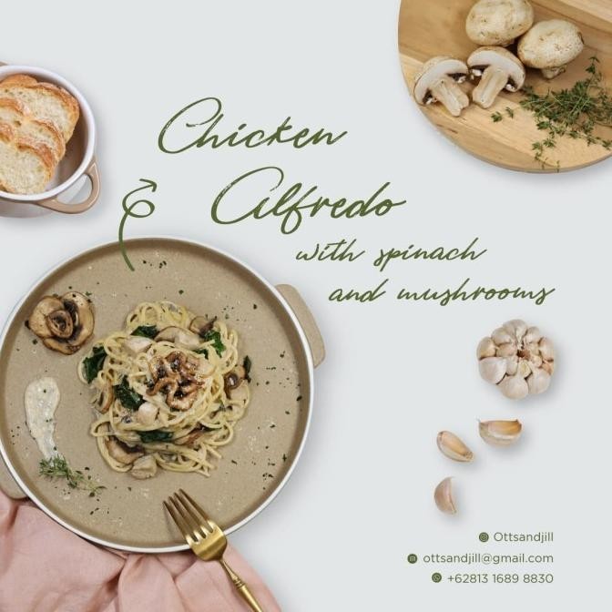 

Chicken Alfredo W Spinach & Mushrooms