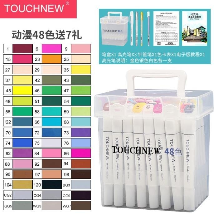 

Touchnew / Touchfive Marker 48 Set Colours Twins Crayon Art Marker