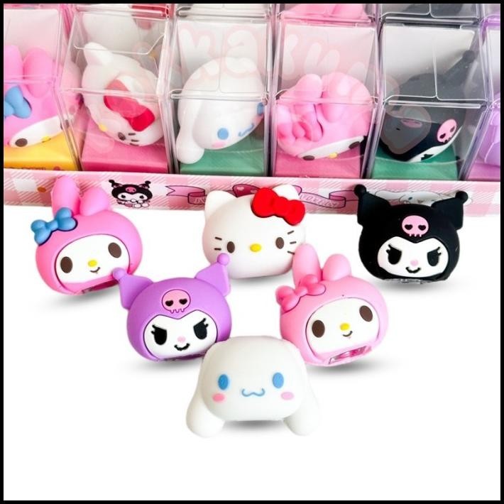 

DISKON ( KKM ) RAUTAN + PENGHAPUS PENSIL MOTIF KEPALA SANRIO 2IN1 !!!!!!