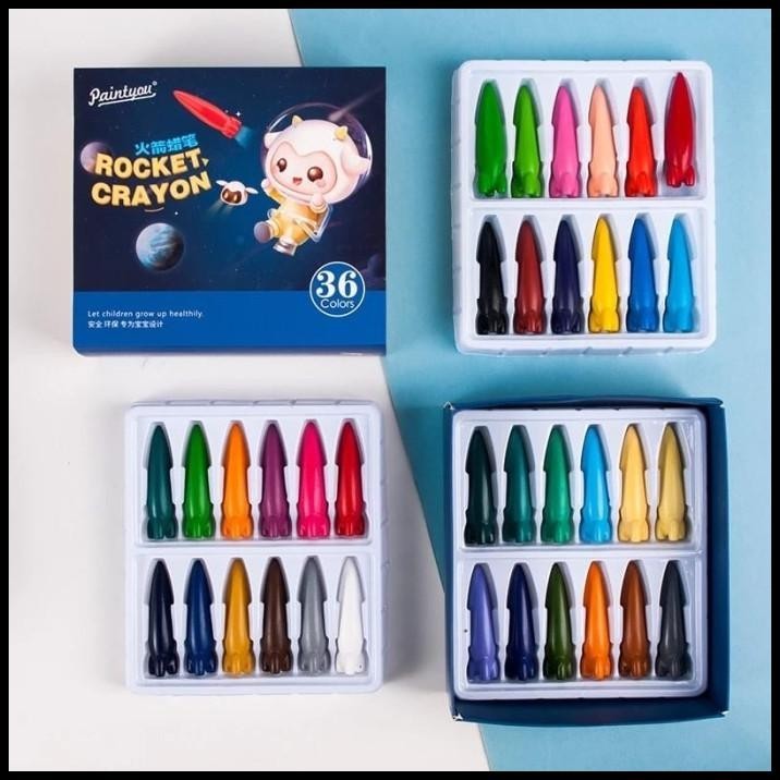 

TERBARU KRAYON ROCKET CRAYON SHAPE PLASTIC CRAYON WASHABLE SAFETY MATERIAL !!!!!