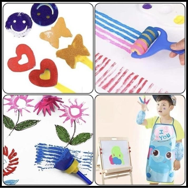 

TERMURAH PAINTING KIT 32PCS / ALAT KUAS SPONGE MELUKIS MENGGAMBAR ANAK ANAK !!