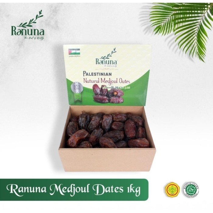 

Kurma Medjoul palestinian 1kg Natural Medjoul Dates Premium jumbo