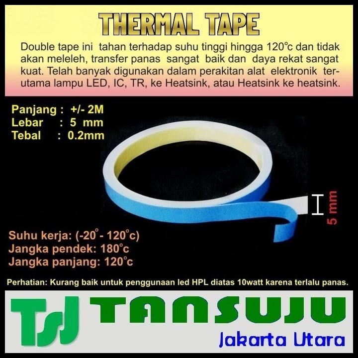 

TERBARU THERMAL DOUBLE TAPE ISOLASI TAHAN PANAS LEBAR 5MM TEBAL 0.2MM !